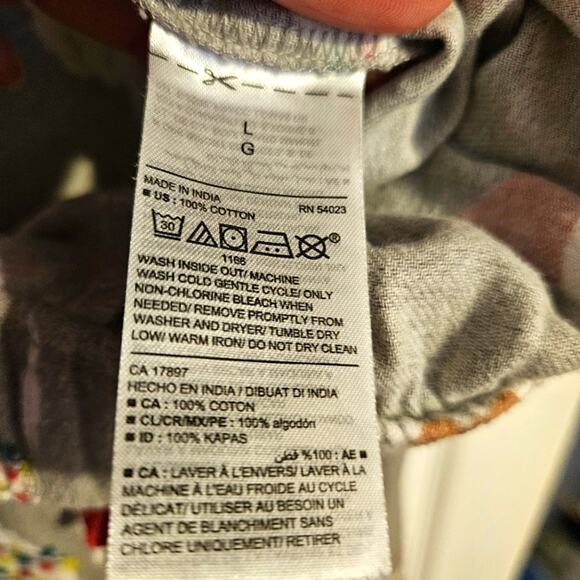 Woman's flannel pajama pj pants with Santa heads Size Lg - Picture 5 of 5